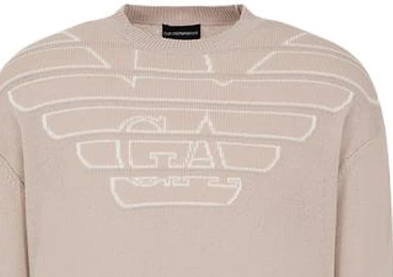 EMPORIO ARMANI SS24 Sweater Longgar Logo Print Crewneck. 3D1MXB-1MPCZ-F003 Lookbook EMPORIO ARMANI SS24 Sweater Longgar Logo Print Crewneck. 3D1MXB-1MPCZ-F003