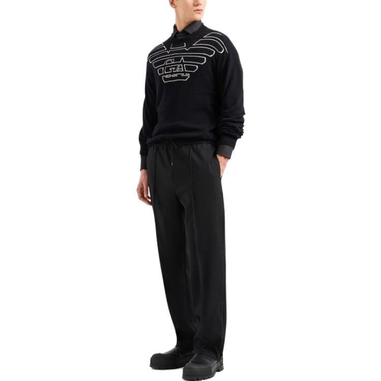 Purchase EMPORIO ARMANI SS24 Sweater Longgar Logo Print Crewneck. 3D1MXB-1MPCZ-F003