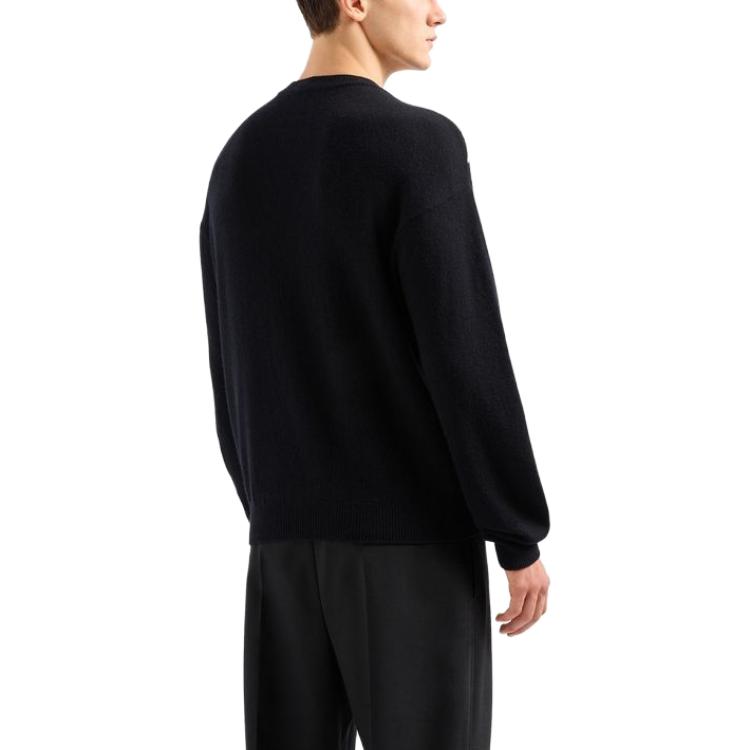 Sizing EMPORIO ARMANI SS24 Sweater Longgar Logo Print Crewneck. 3D1MXB-1MPCZ-F003