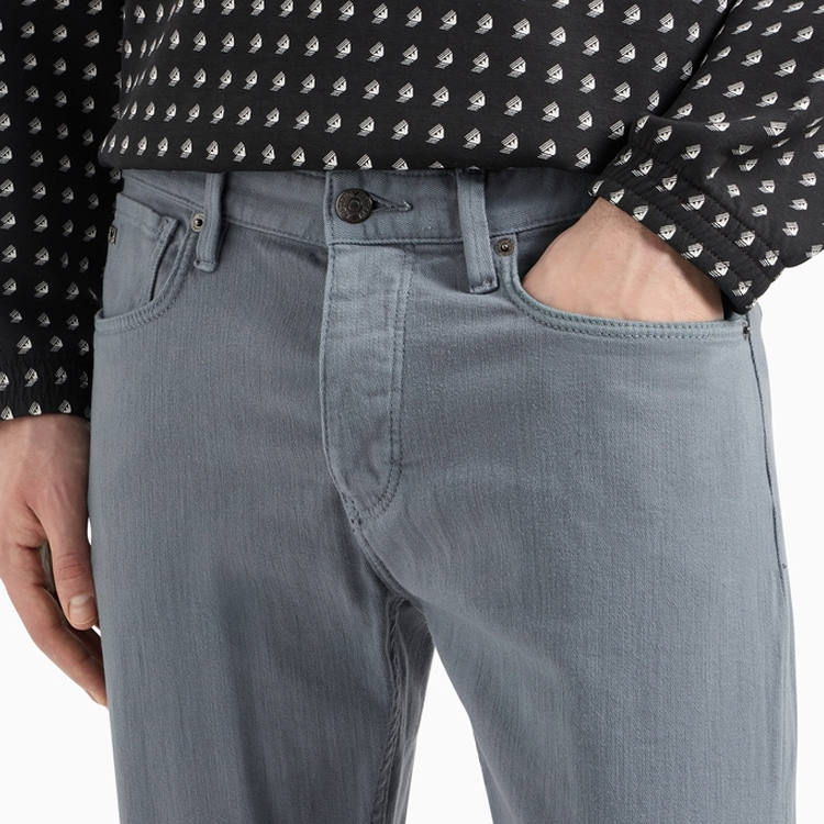 Emporio Armani SS24  Low-Waist Slim Fit Straight Jeans Grey. 3D1J75-1N4RZ-0639 圖 7