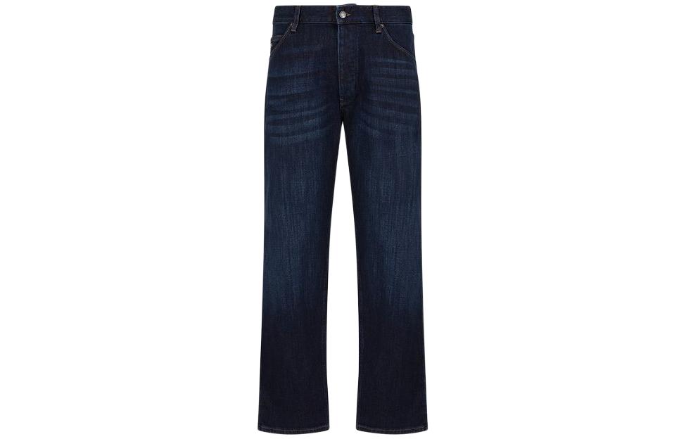 EMPORIO ARMANI SS24  Low-Waist Wide-Leg Blue Jeans with Back Logo Patch. 3D1J69-1D02Z1-0941 圖 2
