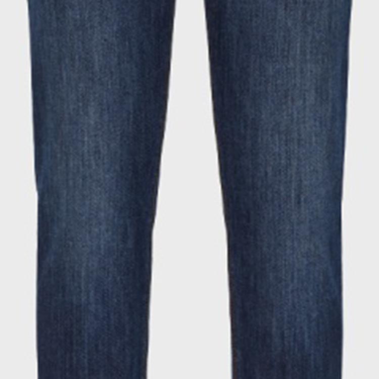 Cheap Emporio Armani SS24 Seluar Jeans Biru Gelap Mid-Rise Kasual dengan Poket Berzip. 3D1J06-1DRPZ-0942