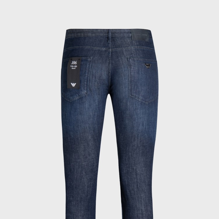 EMPORIO ARMANI SS24  Mid-Waist Solid Color Jeans Denim Blue. 8N1J06-1D16Z-0941 圖 9