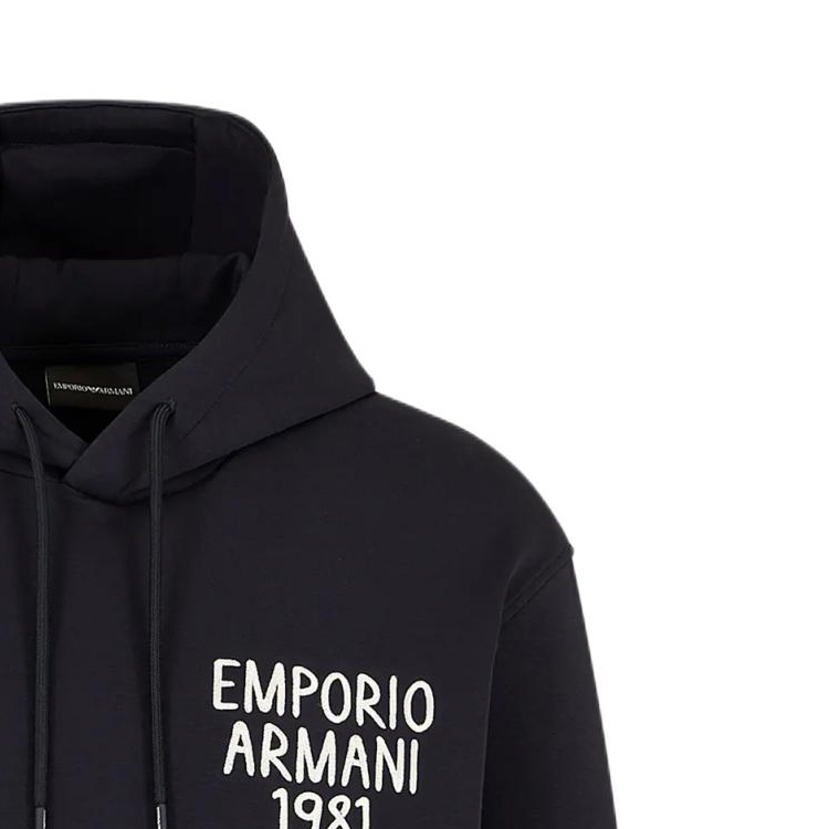 EMPORIO ARMANI SS24  Navy Blue Logo Print Drawstring Hoodie. 3D1M72-1JHSZ-09R4 圖 5