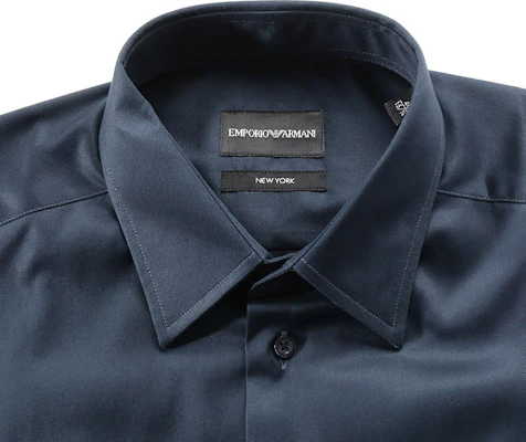 EMPORIO ARMANI SS24 Camisa Azul Marino de Manga Larga con Botón Frontal 01CN5L-0BC33-920 Shop EMPORIO ARMANI SS24 Camisa Azul Marino de Manga Larga con Botón Frontal 01CN5L-0BC33-920