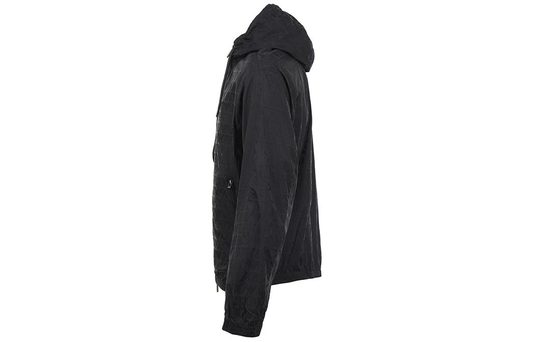 Shop EMPORIO ARMANI SS24 海军蓝标志拉链连帽外套夹克. 3D1BH4-1NNXZ-0920