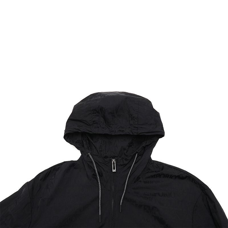 Purchase EMPORIO ARMANI SS24 海军蓝标志拉链连帽外套夹克. 3D1BH4-1NNXZ-0920