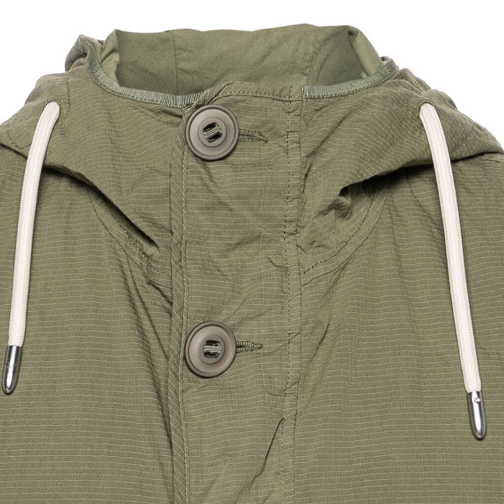 EMPORIO ARMANI SS24  Olive Green Hooded Sleeveless Button-Up Jacket 3D1B7N-1K3CZ-05C0 圖 7