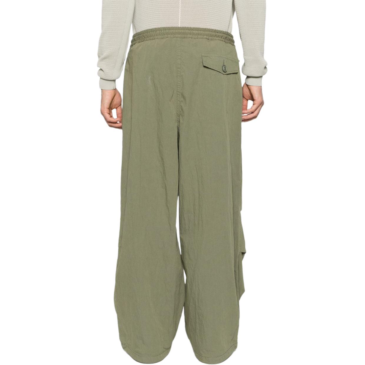 Shop エンポリオアルマーニ SS24 オリーブグリーン ワイドレッグ カジュアルパンツ. 3D1P9D-1K3CZ-05C0