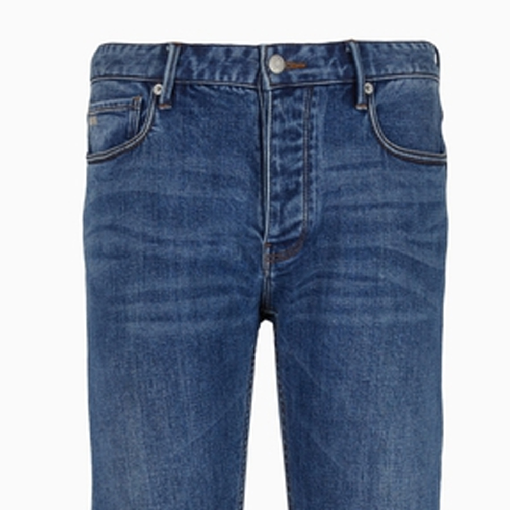 Purchase Emporio Armani SS24 修身低腰直筒牛仔褲 藍色。 3D1J75-1DRRZ-0943