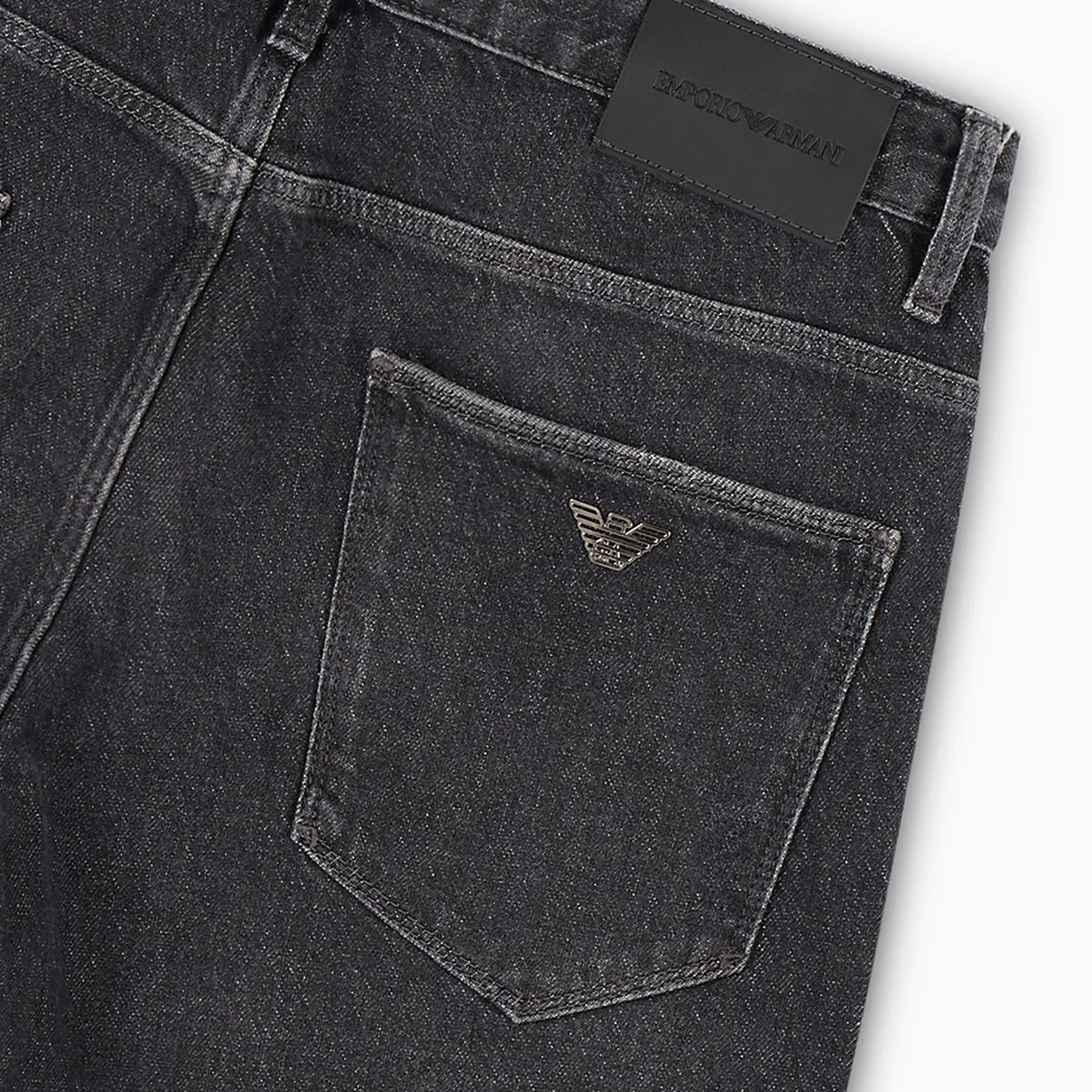 EMPORIO ARMANI SS24  Slim Straight Logo Low-Rise Jeans Black 3D1J06-1D06Z-10007 圖 7