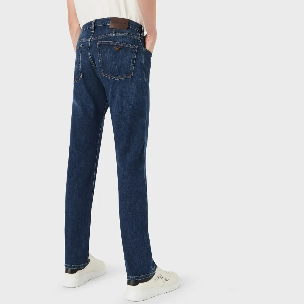 EMPORIO ARMANI SS24  Solid Button Mid-Rise Straight-Leg Jeans 8N1J21-1G0LZ-0942 圖 4