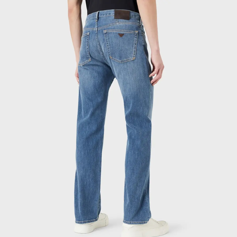 EMPORIO ARMANI SS24  Solid Button Mid-Rise Straight-Leg Jeans 8N1J21-1G0LZ-0942 圖 8