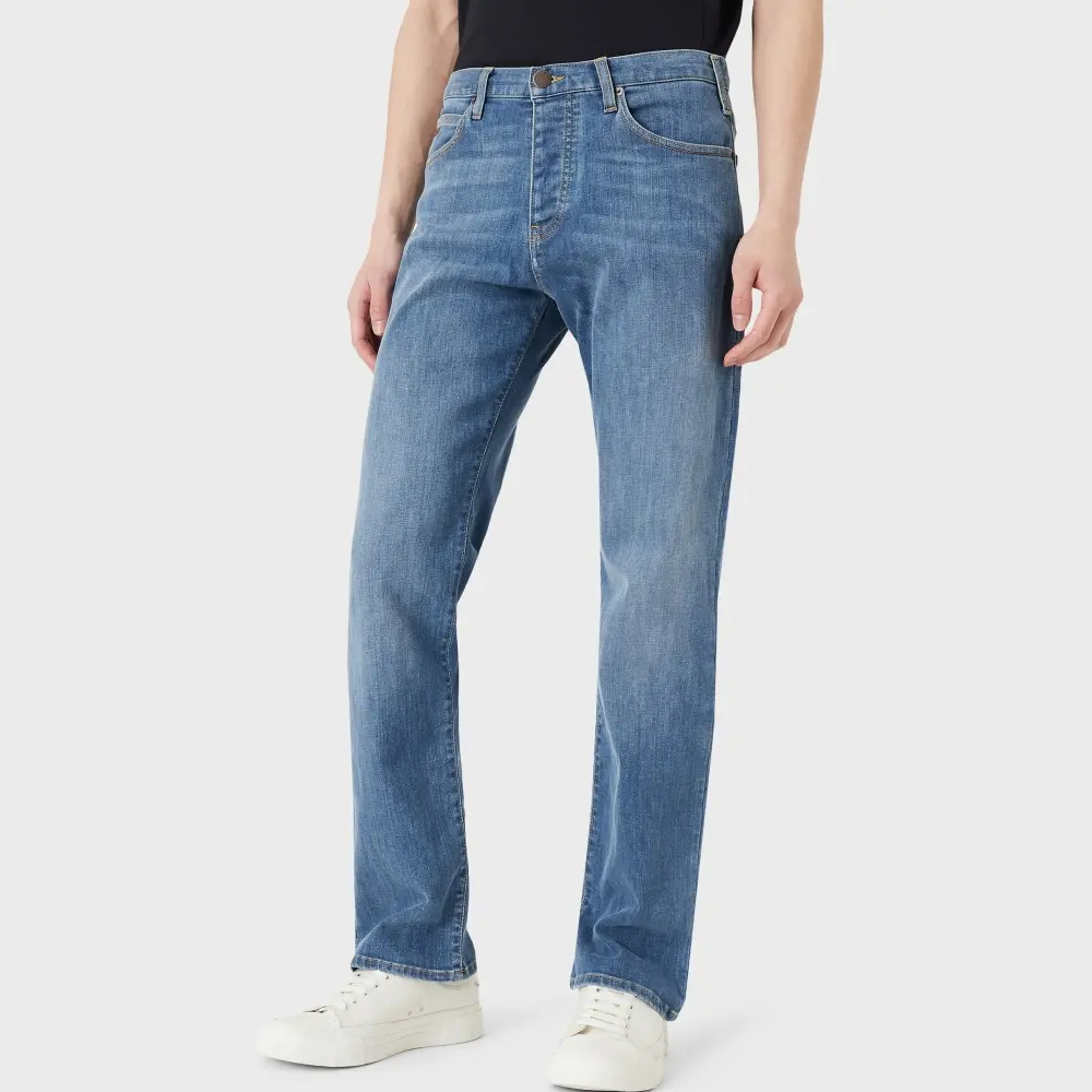 EMPORIO ARMANI SS24  Solid Button Mid-Rise Straight-Leg Jeans 8N1J21-1G0LZ-0942 圖 9