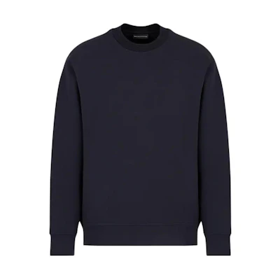 EMPORIO ARMANI SS24 Solid Color Crewneck Pullover Long Sleeve Sweatshirt 3D1MDX-1JHSZ-0962
