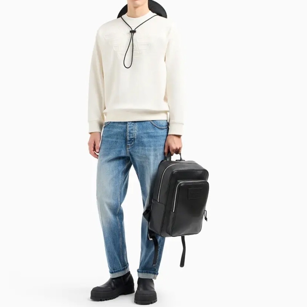 EMPORIO ARMANI SS24  Solid Color Crewneck Pullover Long Sleeve Sweatshirt 3D1MDX-1JHSZ-0962 圖 11