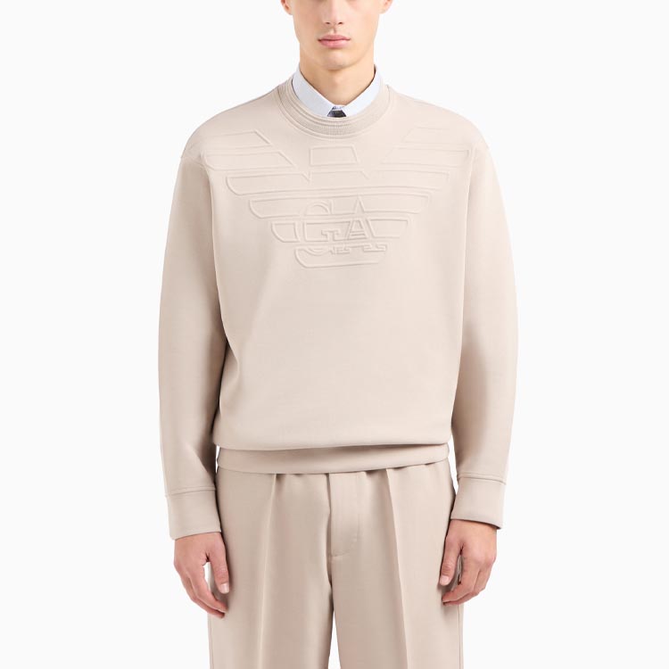 EMPORIO ARMANI SS24  Solid Color Crewneck Pullover Long Sleeve Sweatshirt 3D1MDX-1JHSZ-0962 圖 6