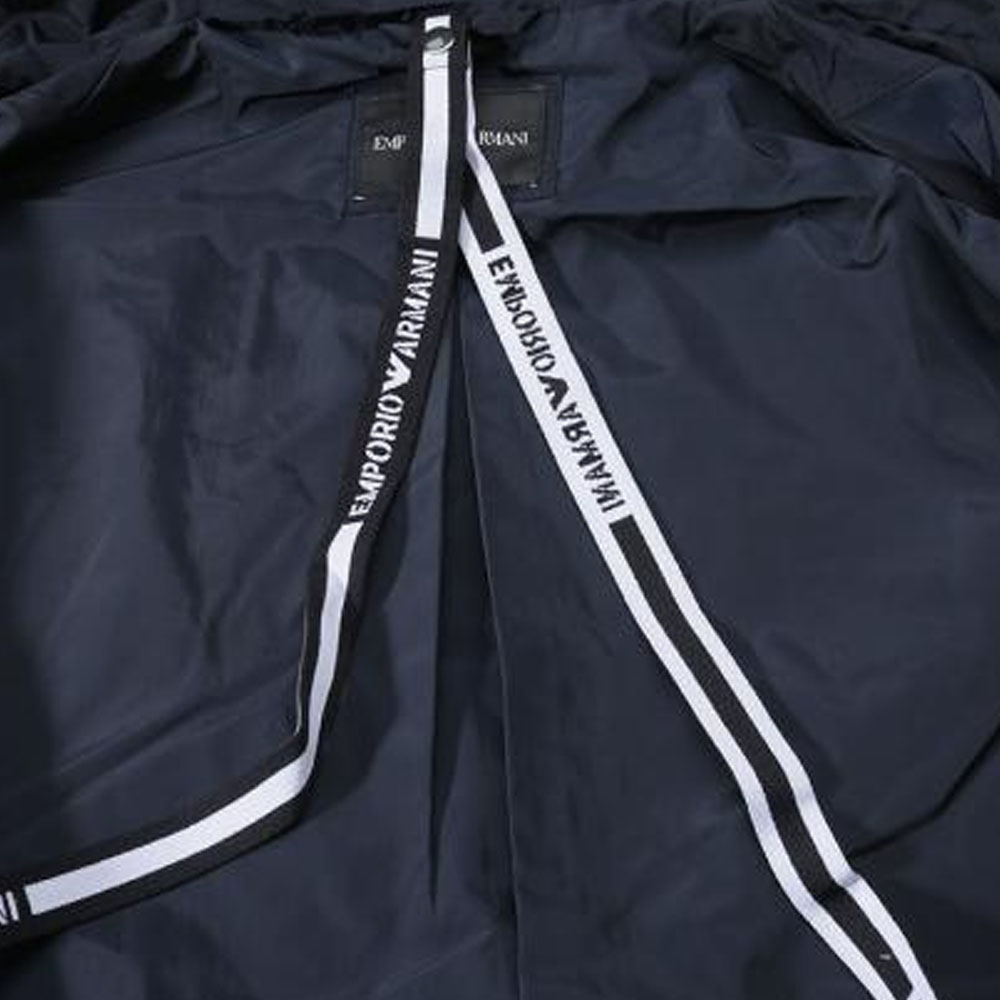 Emporio Armani SS24  Solid Logo Patch Hooded Jacket Navy Blue. 6R1BU2-1NAMZ-0920 圖 5