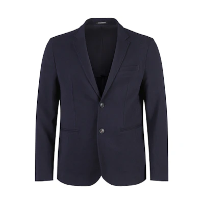 Emporio Armani SS24 Solid Navy Single-Breasted Long Sleeve Blazer E31G62-F1031-922