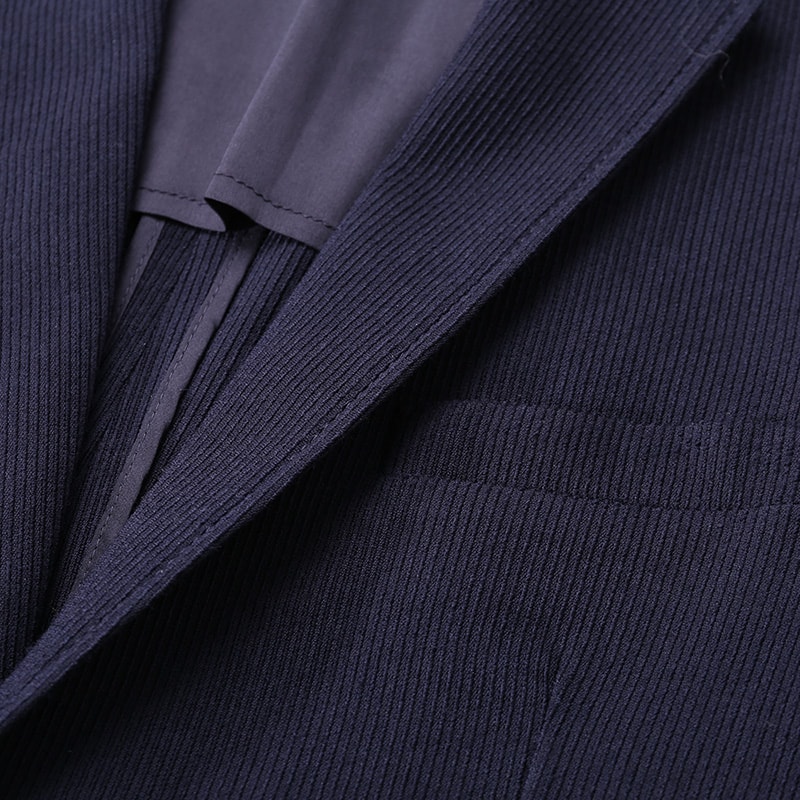 Shop 엠포리오 아르마니 SS24 솔리드 네이비 싱글브레스트 긴소매 블레이저 E31G62-F1031-922