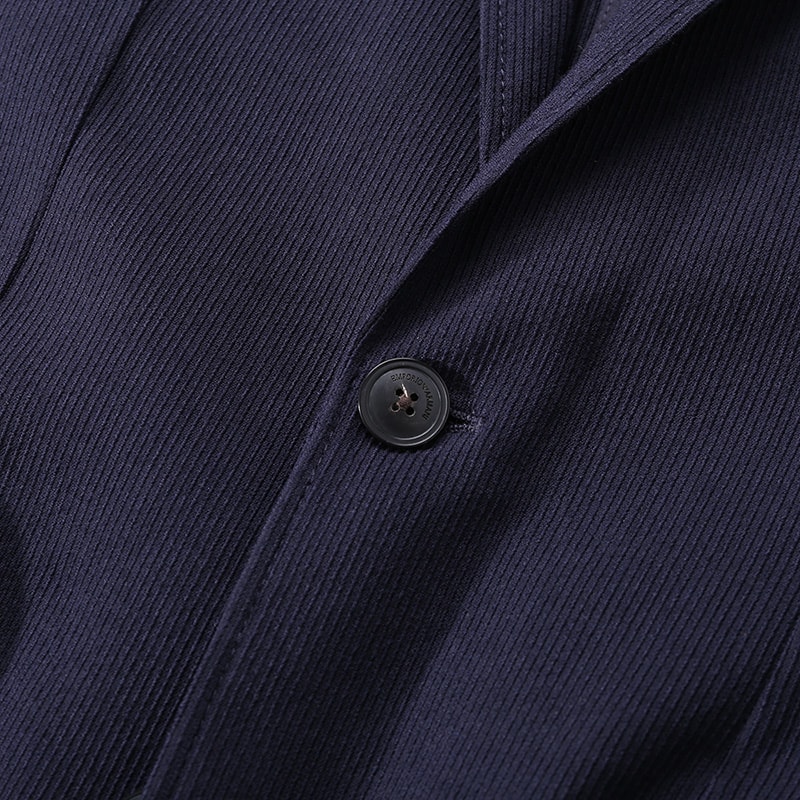 Purchase 엠포리오 아르마니 SS24 솔리드 네이비 싱글브레스트 긴소매 블레이저 E31G62-F1031-922