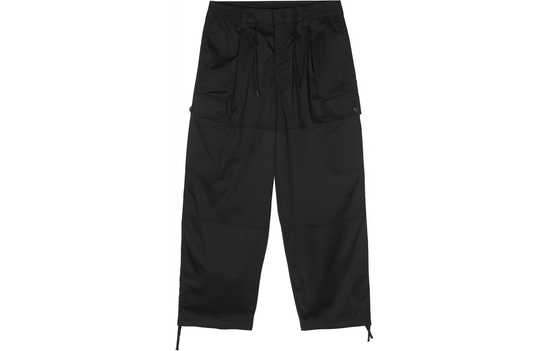 Emporio Armani SS24  Tapered Drawstring Casual Pants Black. 3D1PE6-1K2LZ