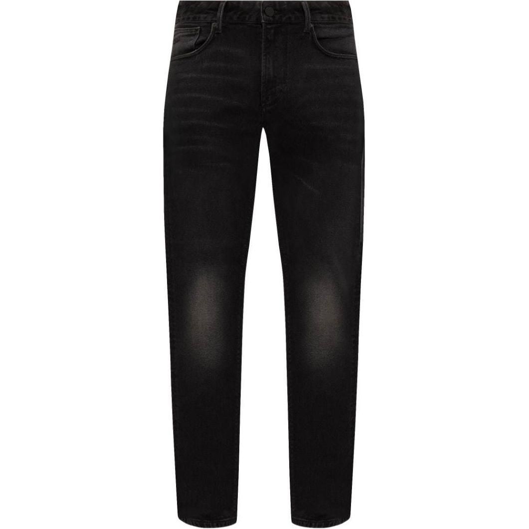 Order EMPORIO ARMANI SS24 Jeans Hitam Pudar dengan Poket Sisi Berzip. 6D1J06-1D96Z-0006