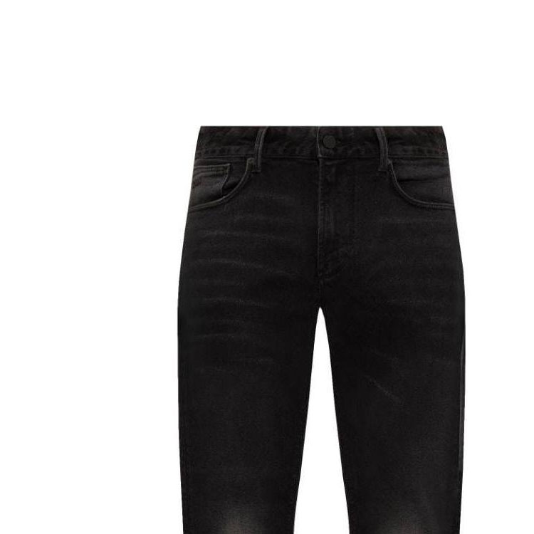 Sizing EMPORIO ARMANI SS24 Jeans Hitam Pudar dengan Poket Sisi Berzip. 6D1J06-1D96Z-0006