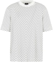 EMPORIO ARMANI SS24 White Herringbone Print Crew Neck T-Shirt Casual Tee 6D1TQ3-1JOSZ-F143 EMPORIO ARMANI SS24 White Herringbone Print Crew Neck T-Shirt Casual Tee 6D1TQ3-1JOSZ-F143