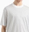 Sizing EMPORIO ARMANI SS24 White Herringbone Print Crew Neck T-Shirt Casual Tee 6D1TQ3-1JOSZ-F143