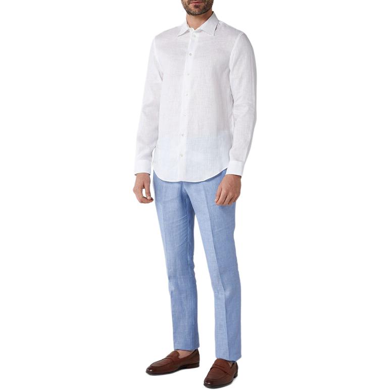 Purchase EMPORIO ARMANI SS24 白色長袖襯衫 修身 經典設計款式 01SM0-L010F-9100