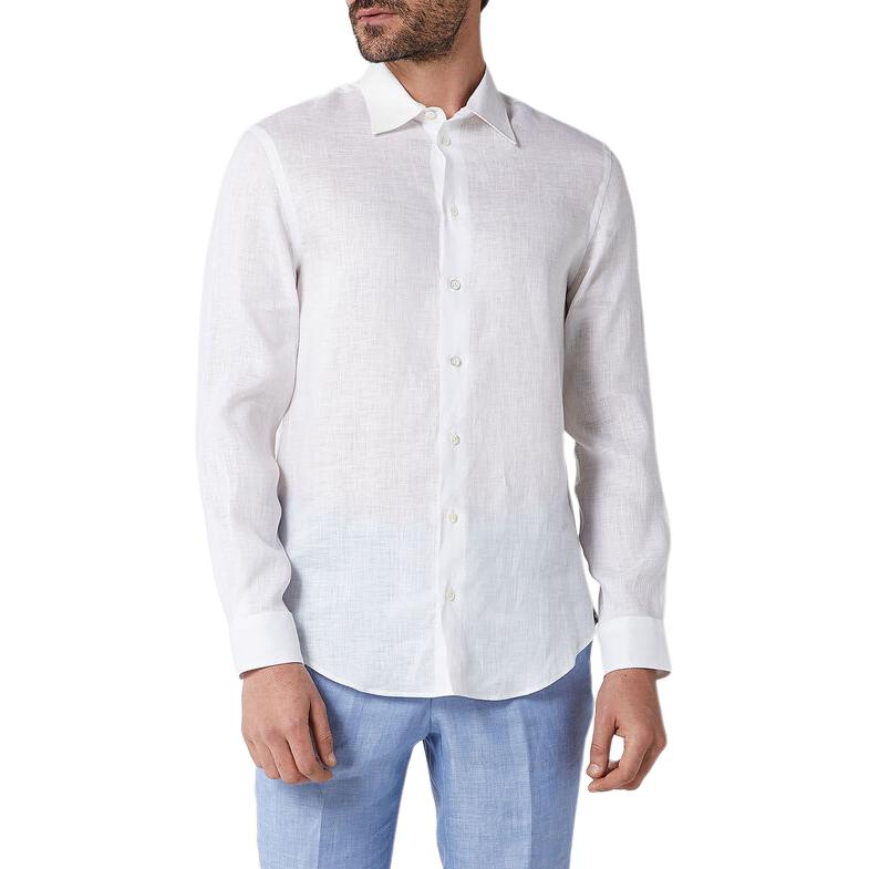 Details for EMPORIO ARMANI SS24 白色長袖襯衫 修身 經典設計款式 01SM0-L010F-9100