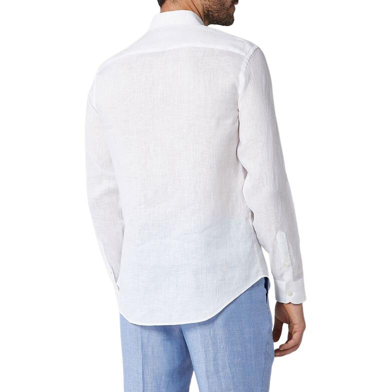 Sizing EMPORIO ARMANI SS24 白色長袖襯衫 修身 經典設計款式 01SM0-L010F-9100