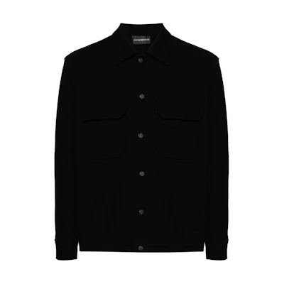Emporio Armani SS24 Black Solid Color Single-Breasted Jacket 3D1M61-1JOPZ-0999
