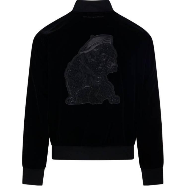 Lookbook EMPORIO ARMANI SS24 黑色棒球領拉鍊外套 俱樂部服飾 6D1BF3-1NUXZ-0999