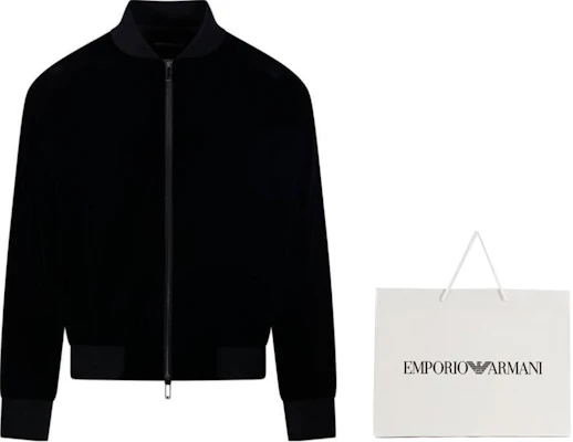 EMPORIO ARMANI SS24 黑色棒球領拉鍊外套 俱樂部服飾 6D1BF3-1NUXZ-0999 Purchase EMPORIO ARMANI SS24 黑色棒球領拉鍊外套 俱樂部服飾 6D1BF3-1NUXZ-0999