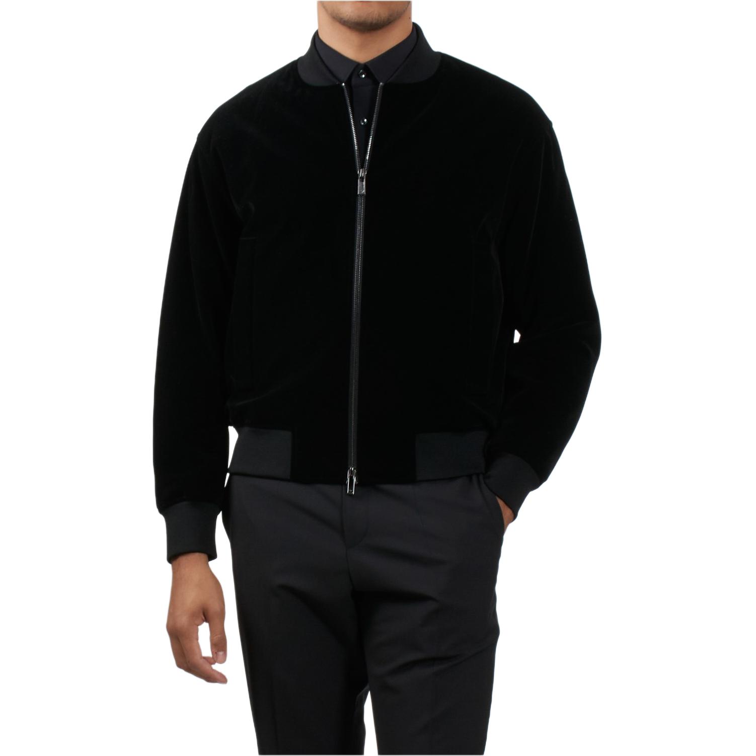 Details for EMPORIO ARMANI SS24 黑色棒球領拉鍊外套 俱樂部服飾 6D1BF3-1NUXZ-0999