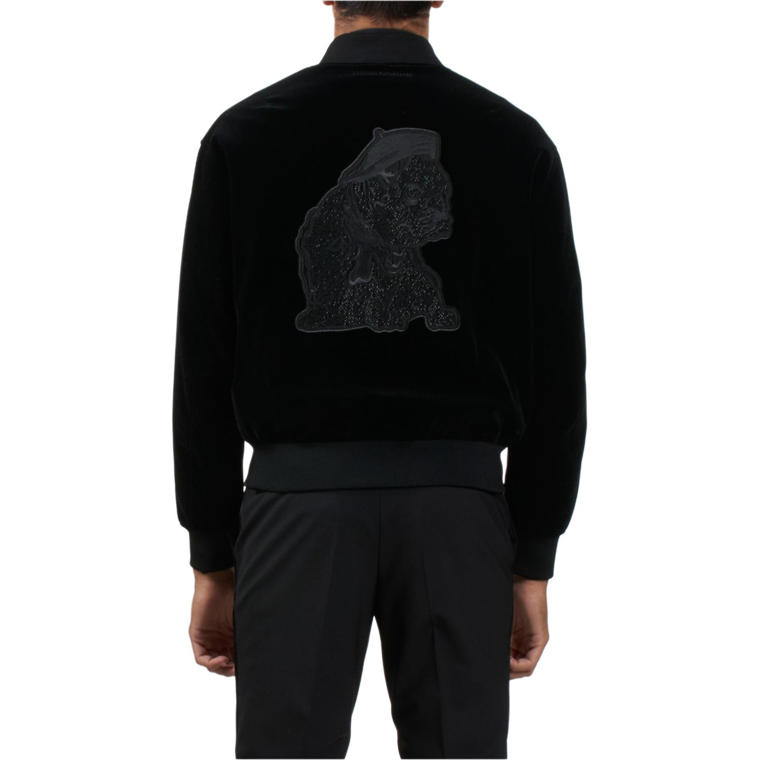 Sizing EMPORIO ARMANI SS24 黑色棒球領拉鍊外套 俱樂部服飾 6D1BF3-1NUXZ-0999