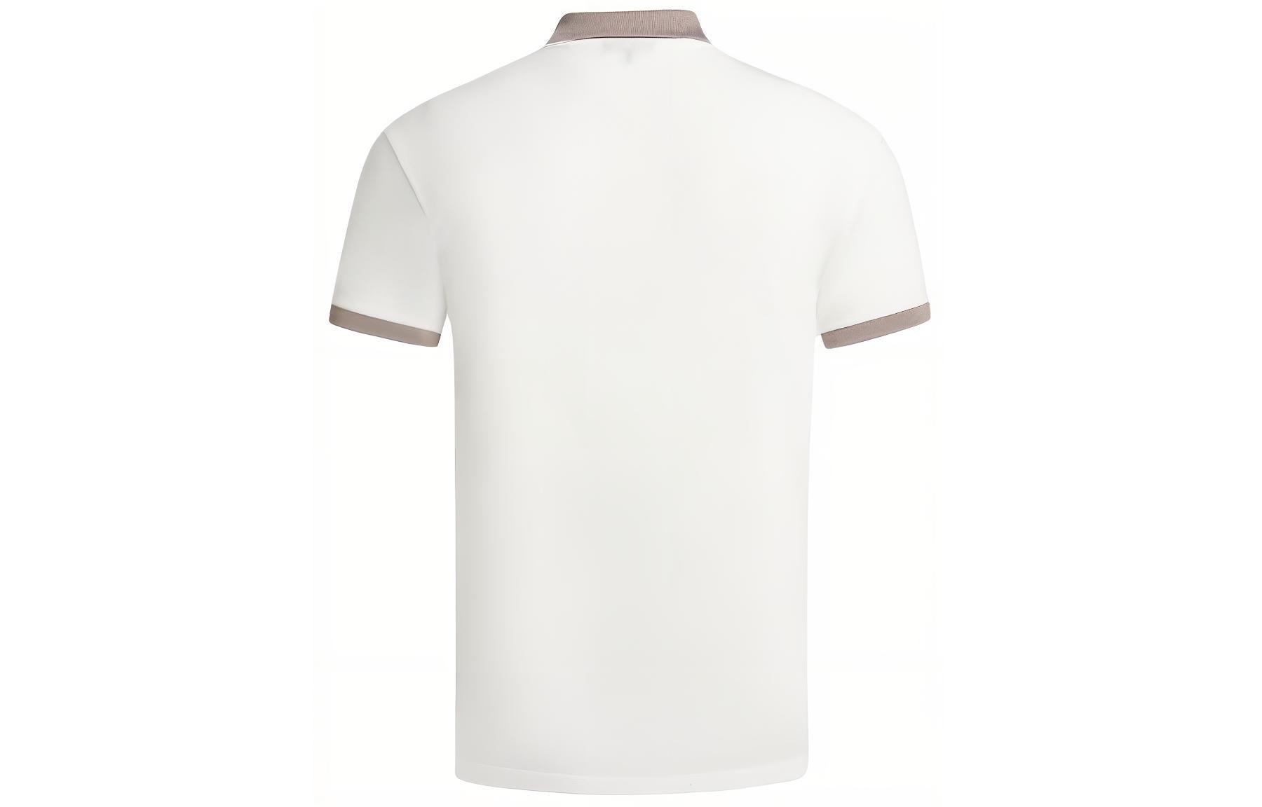 Lookbook EMPORIO ARMANI SS24 カラーブロックロゴ 半袖ポロシャツ メンズ オフホワイト. 3D1FM1-1JTKZ-0101