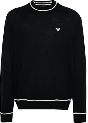 EMPORIO ARMANI SS24 Suéter Holgado Negro Hombre Logo Tejido con Ribete Contraste. 6D1MXH-1MJLZ-F036 Buy EMPORIO ARMANI SS24 Suéter Holgado Negro Hombre Logo Tejido con Ribete Contraste. 6D1MXH-1MJLZ-F036