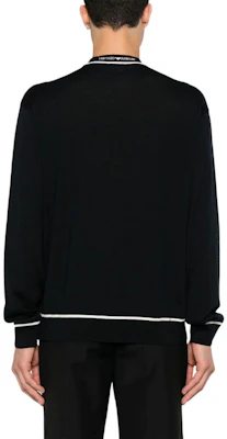 EMPORIO ARMANI SS24 Suéter Holgado Negro Hombre Logo Tejido con Ribete Contraste. 6D1MXH-1MJLZ-F036 Shop EMPORIO ARMANI SS24 Suéter Holgado Negro Hombre Logo Tejido con Ribete Contraste. 6D1MXH-1MJLZ-F036