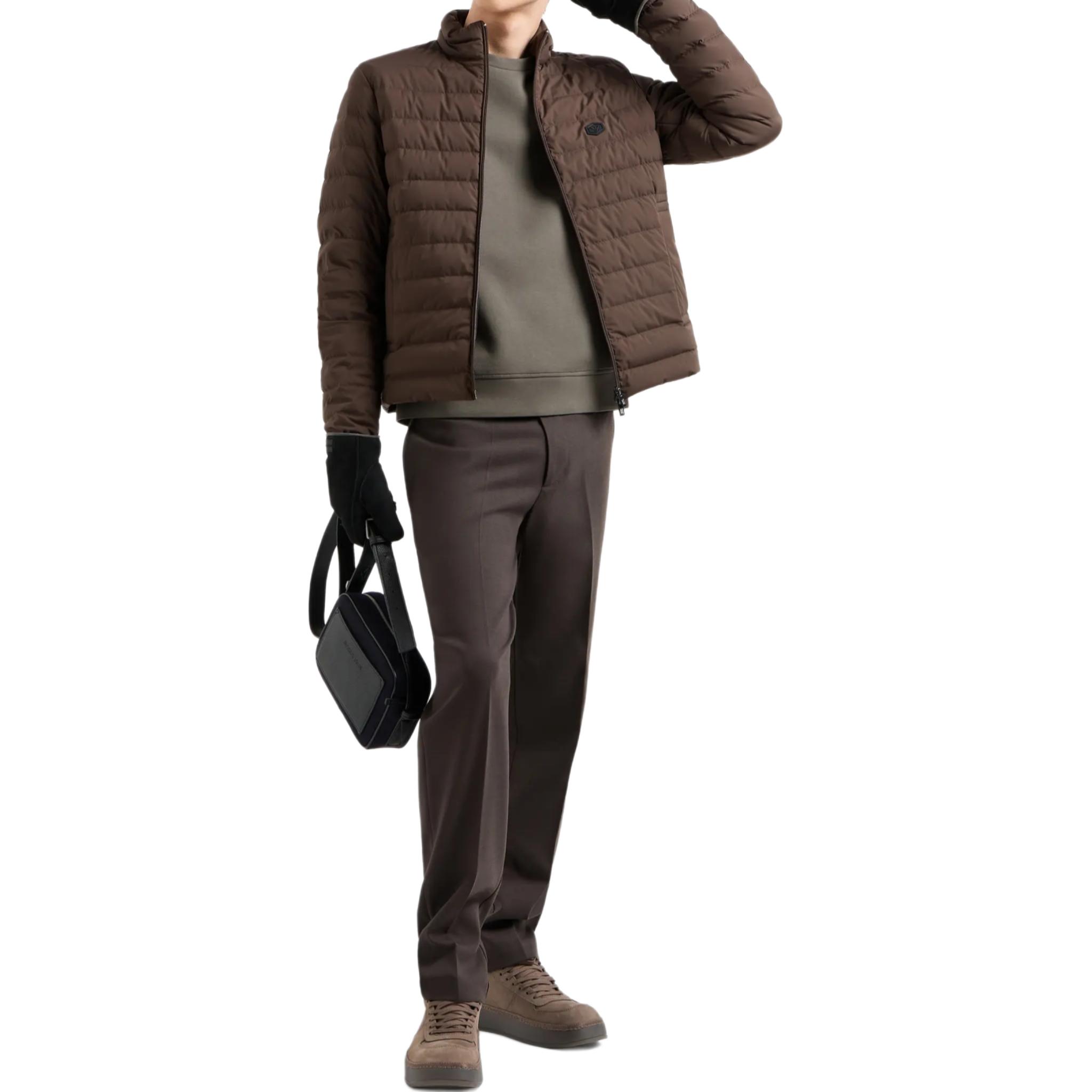 Emporio Armani SS24 Essentials Logo Crewneck Pullover Sweatshirt Men Brown-Green 8N1MD1-1JHSZ-06K0 圖 6