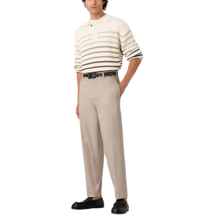 EMPORIO ARMANI SS24 Gradient Stripe Knit Long Sleeve Men’s Sweater Off-White. 3D1MXG-1MPHZ-F177 圖 3