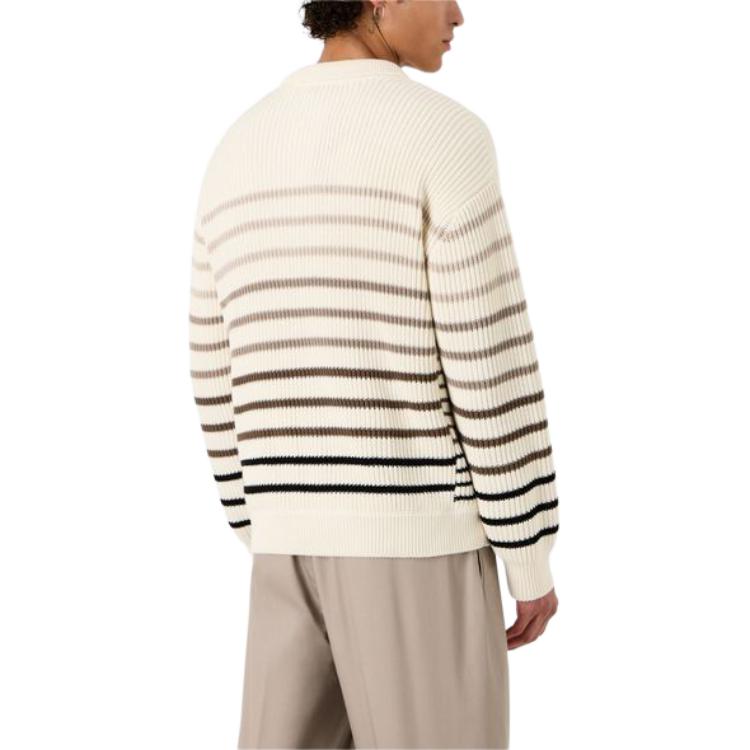 EMPORIO ARMANI SS24 Gradient Stripe Knit Long Sleeve Men’s Sweater Off-White. 3D1MXG-1MPHZ-F177 圖 4