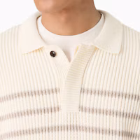 Details for EMPORIO ARMANI SS24 漸層條紋針織長袖男士毛衣 米白色 3D1MXG-1MPHZ-F177