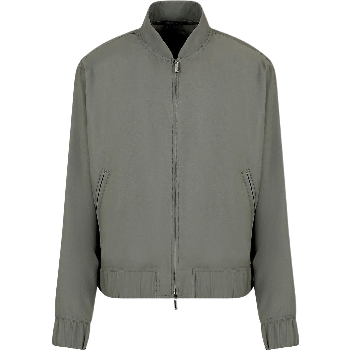 Emporio Armani SS24 Green Zip-Up Bomber Jacket E31R16-F1202-540