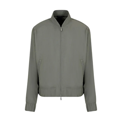Emporio Armani SS24 Green Zip-Up Bomber Jacket E31R16-F1202-540