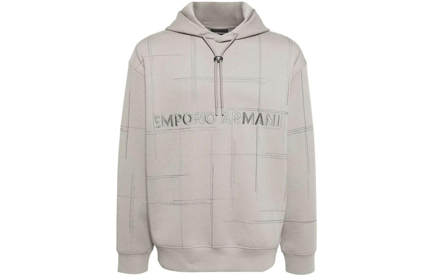 Emporio Armani SS24 Grey Logo Embroidered Loose Fit Hoodie 3D1MDR-1JHSZA-06G1 圖 2