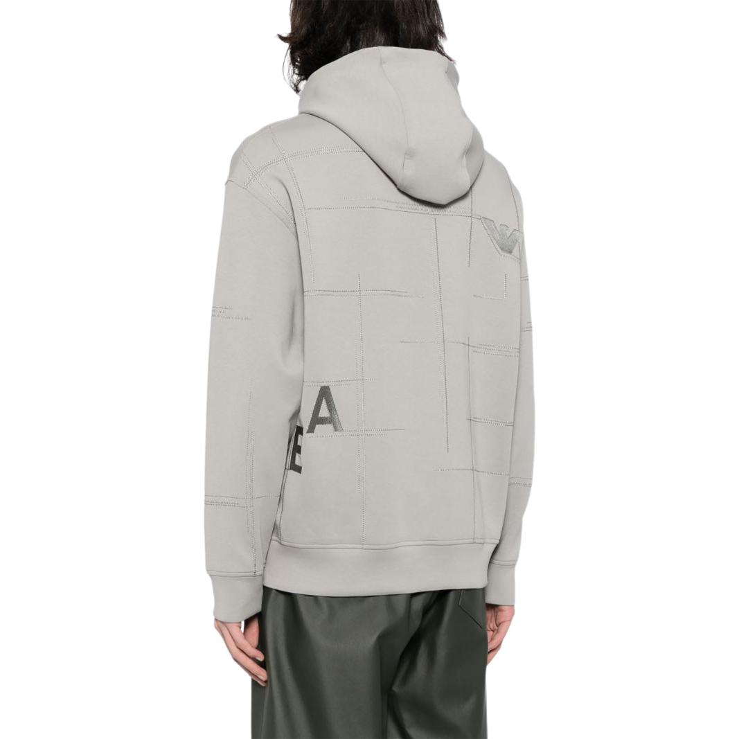 Emporio Armani SS24 Grey Logo Embroidered Loose Fit Hoodie 3D1MDR-1JHSZA-06G1 圖 4