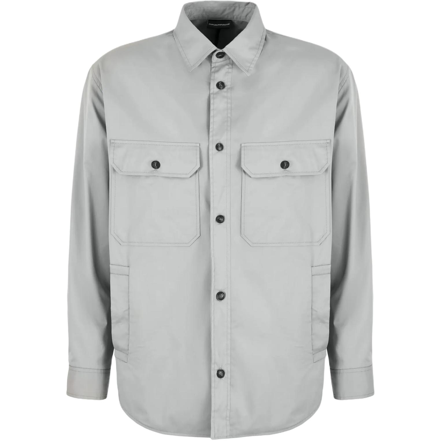 Emporio Armani SS24 Grey Single-Breasted Long-Sleeve Jacket 3D1CF2-1K2LZ-06G1